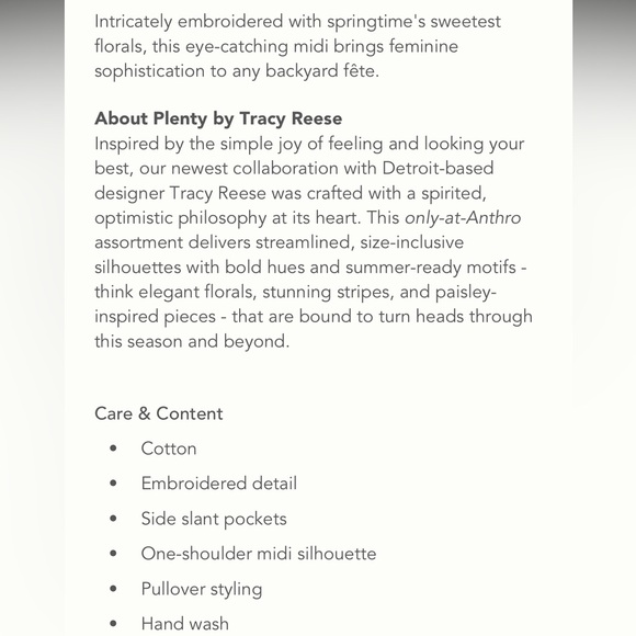 NWT Anthropologie Plenty by Tracy Reese Dress - Picture 6 of 10